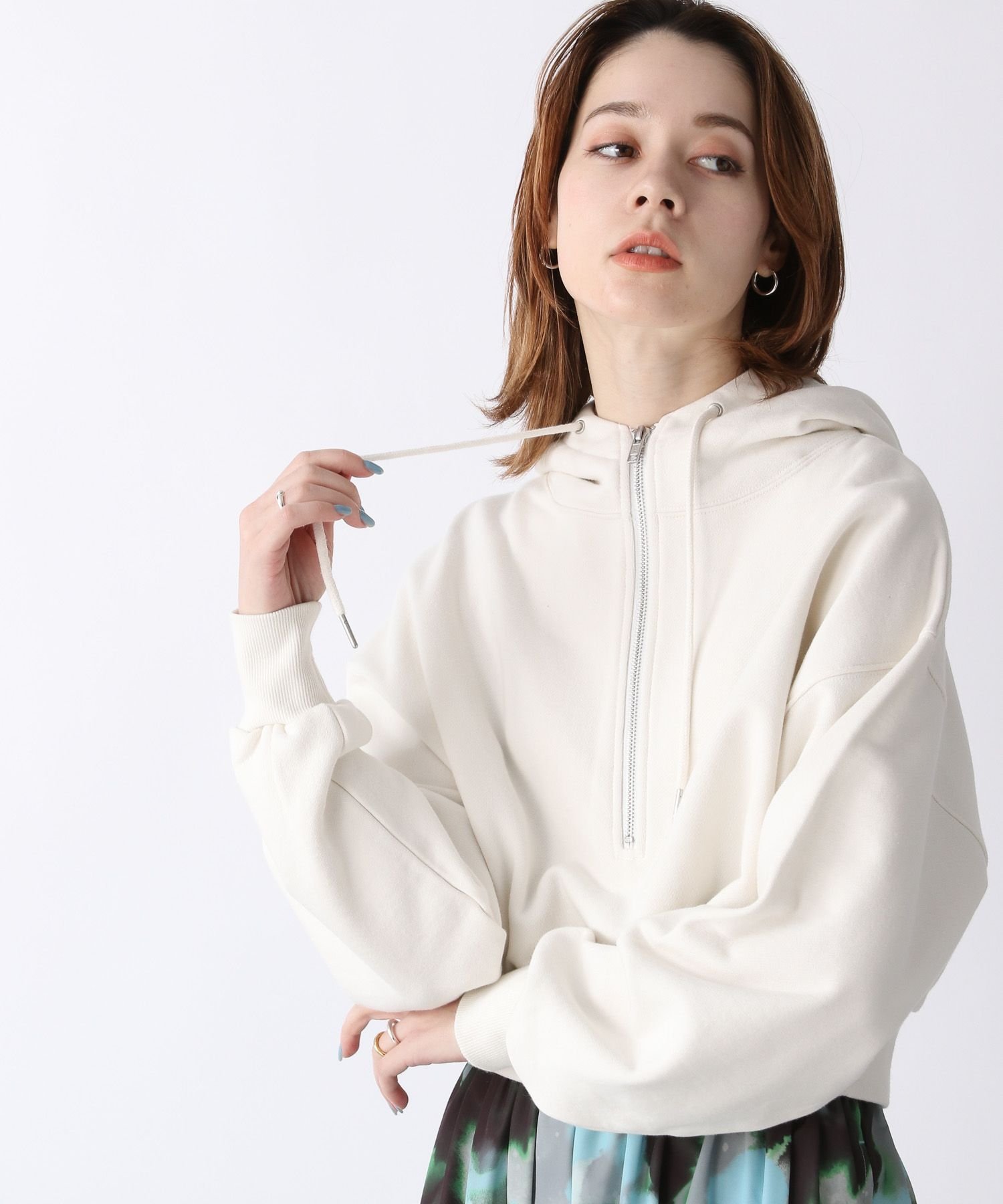 SALE／25%OFF】JEANASIS (W)ハーフZIPショートフーディ ジーナシス