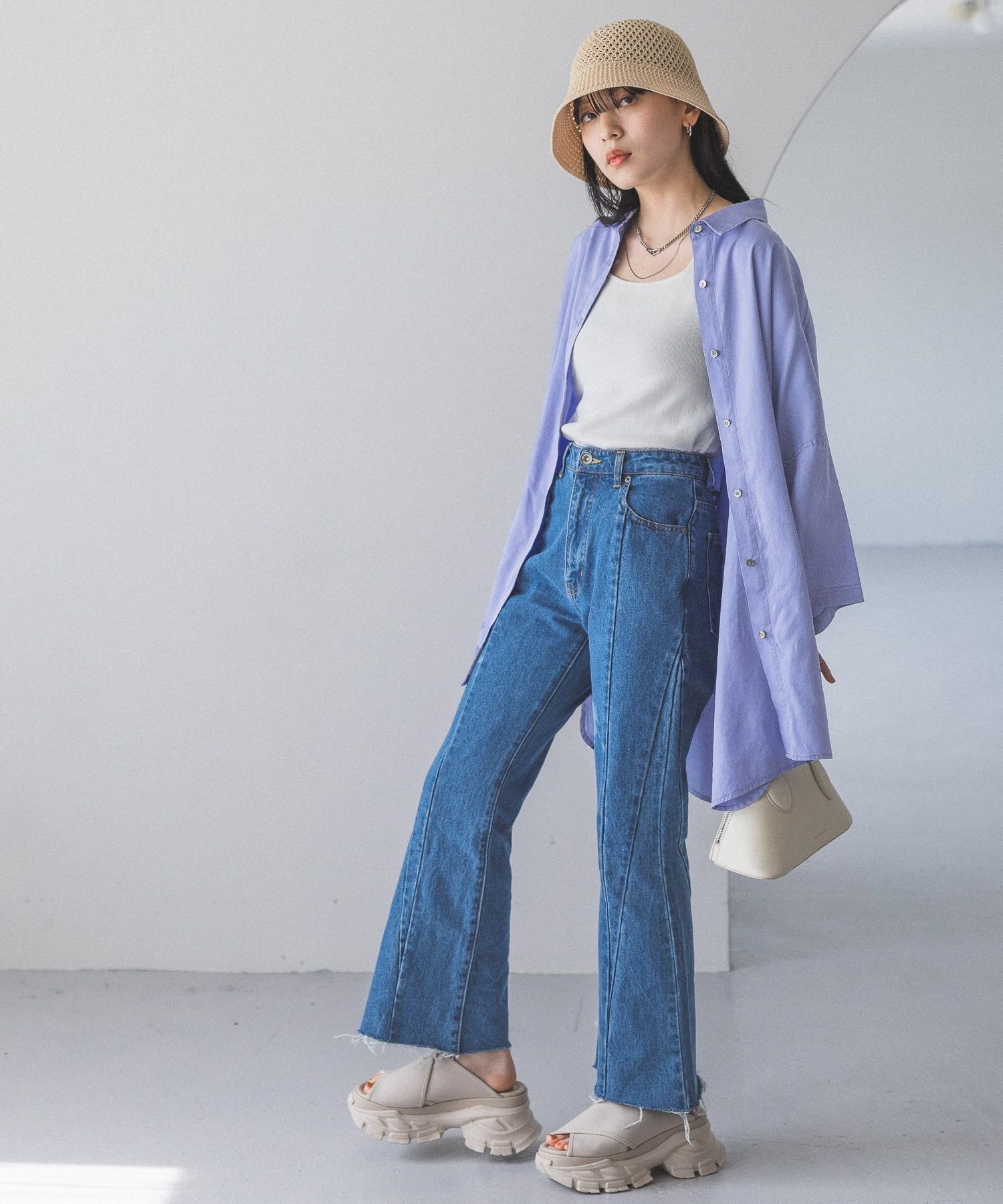 SALE／18%OFF】JEANASIS TツイルカバーリングBIGシャツSS ジーナシス 