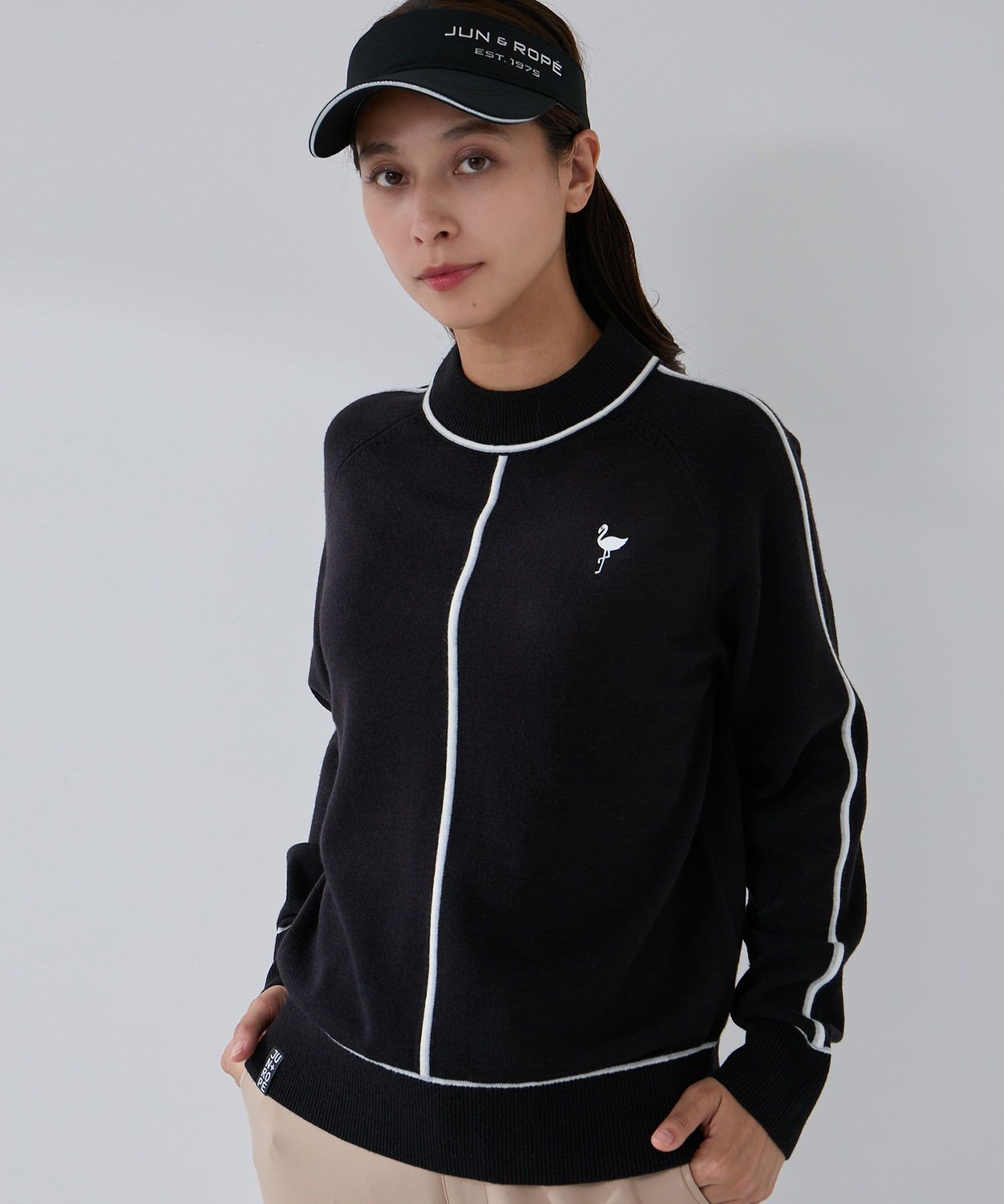 楽天市場】JUN&ROPE' 【NOIR】フラミンゴモチーフクルーセーター