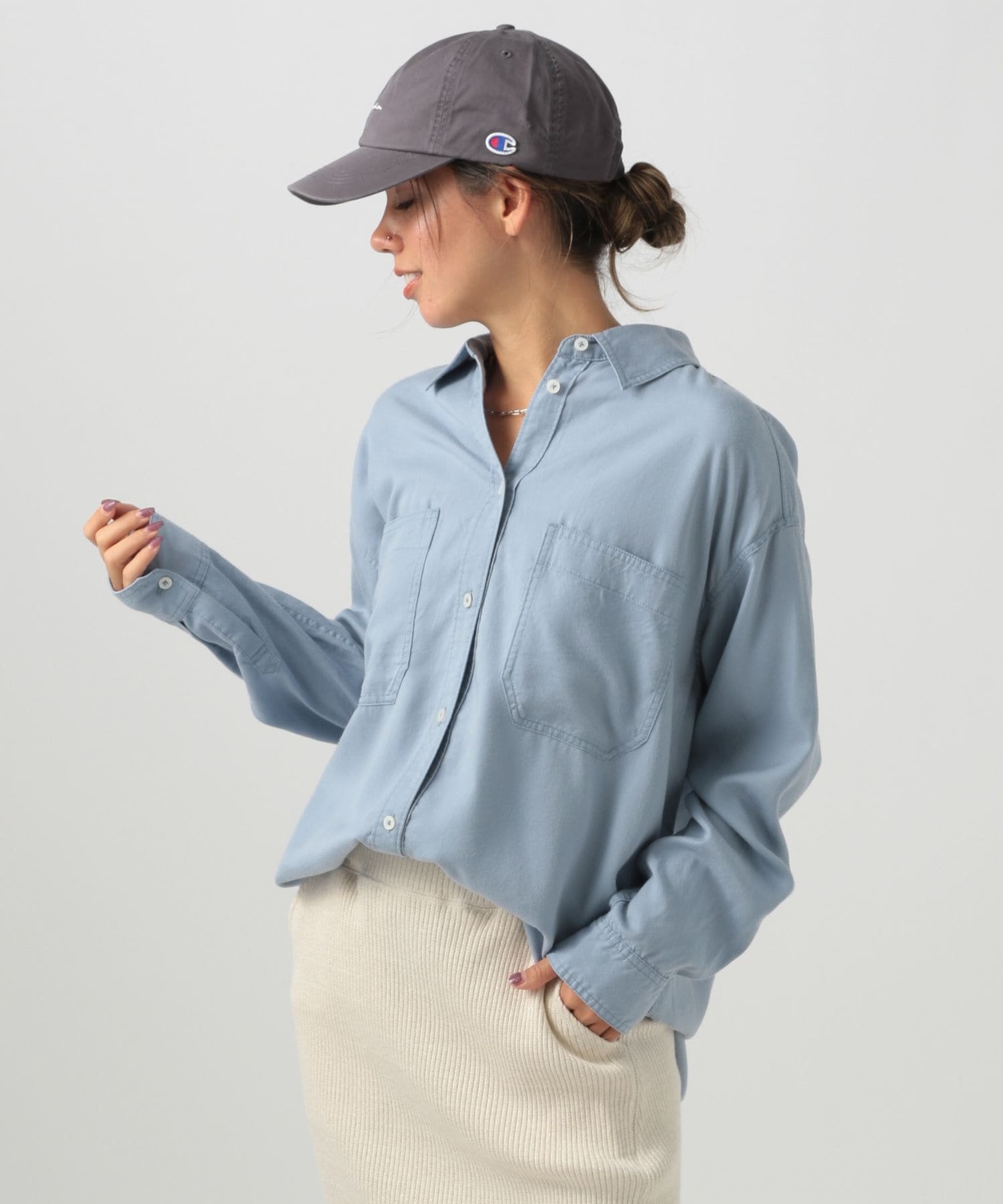 SALE／18%OFF】BAYFLOW [簡単ブラウジング仕様]2WAYスタンダードシャツ