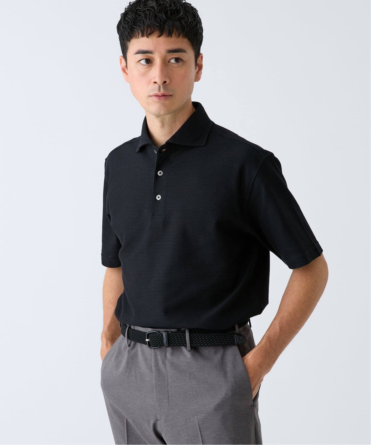 SALE／20%OFF】EDIFICE COOLMAX ハニカムボーダー ポロシャツ