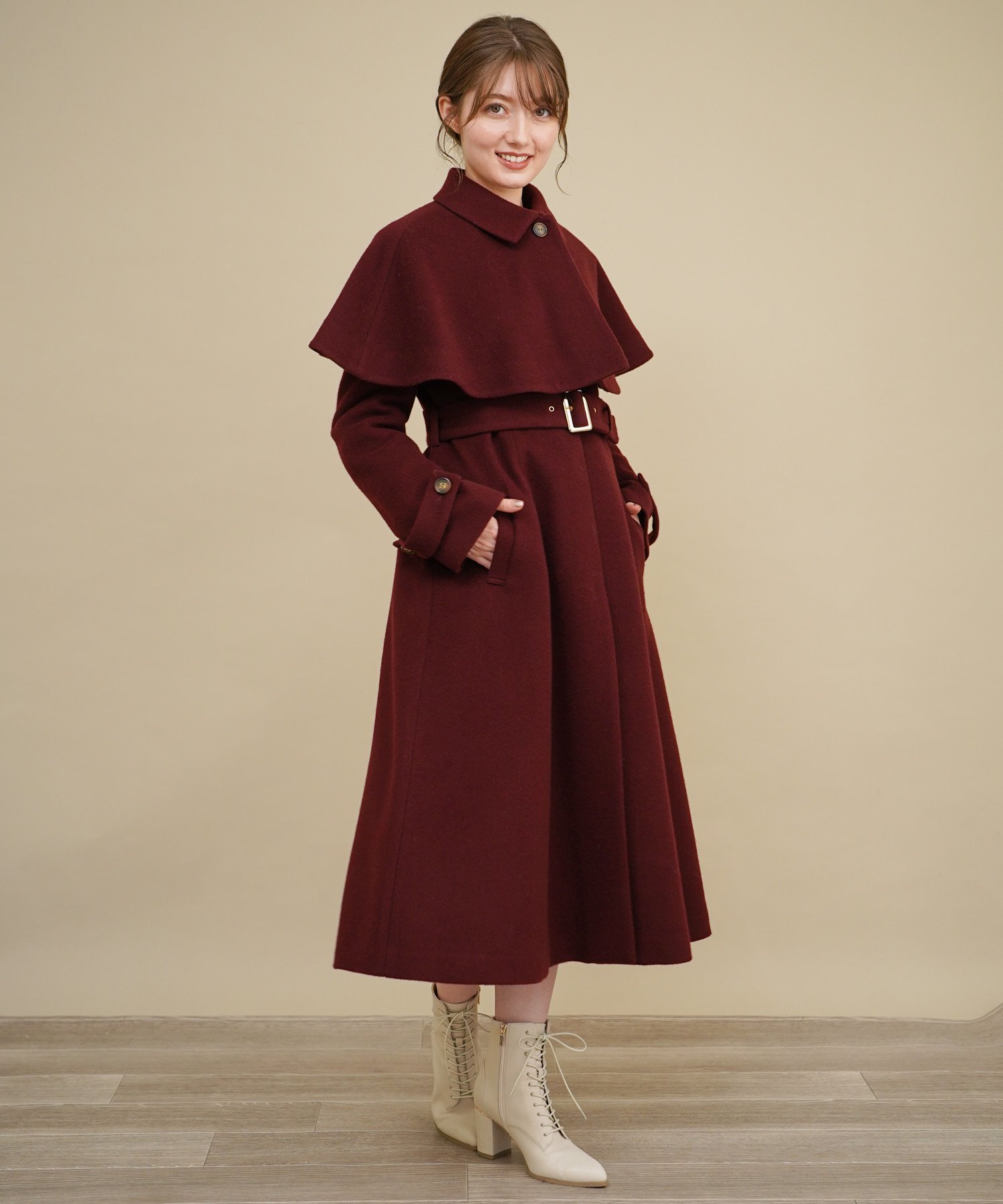 SALE／70%OFF】Noela 2WAYケープウールコート ノエラ ジャケット 