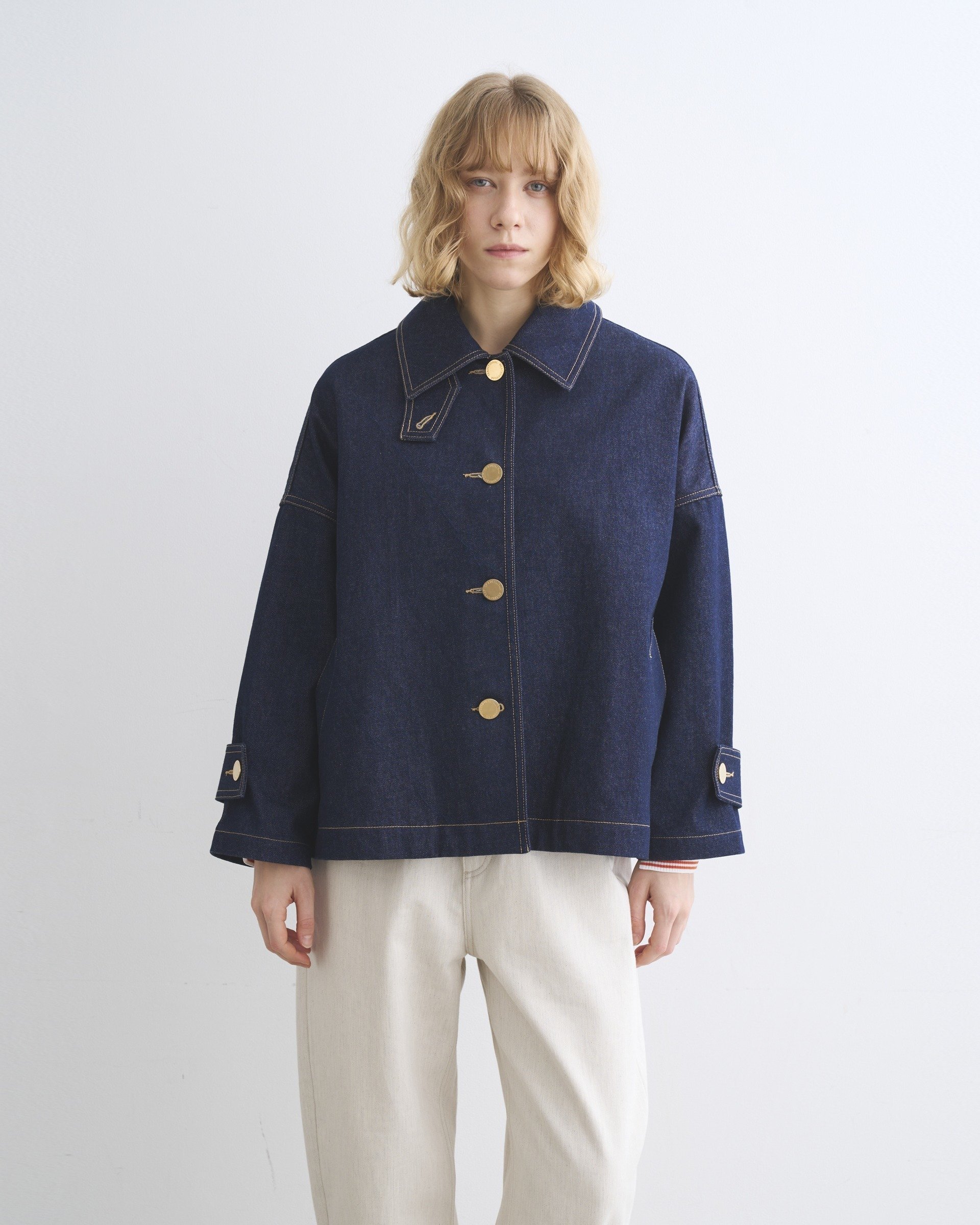 MALTON BUTTON THROUGH SHORT DENIM
