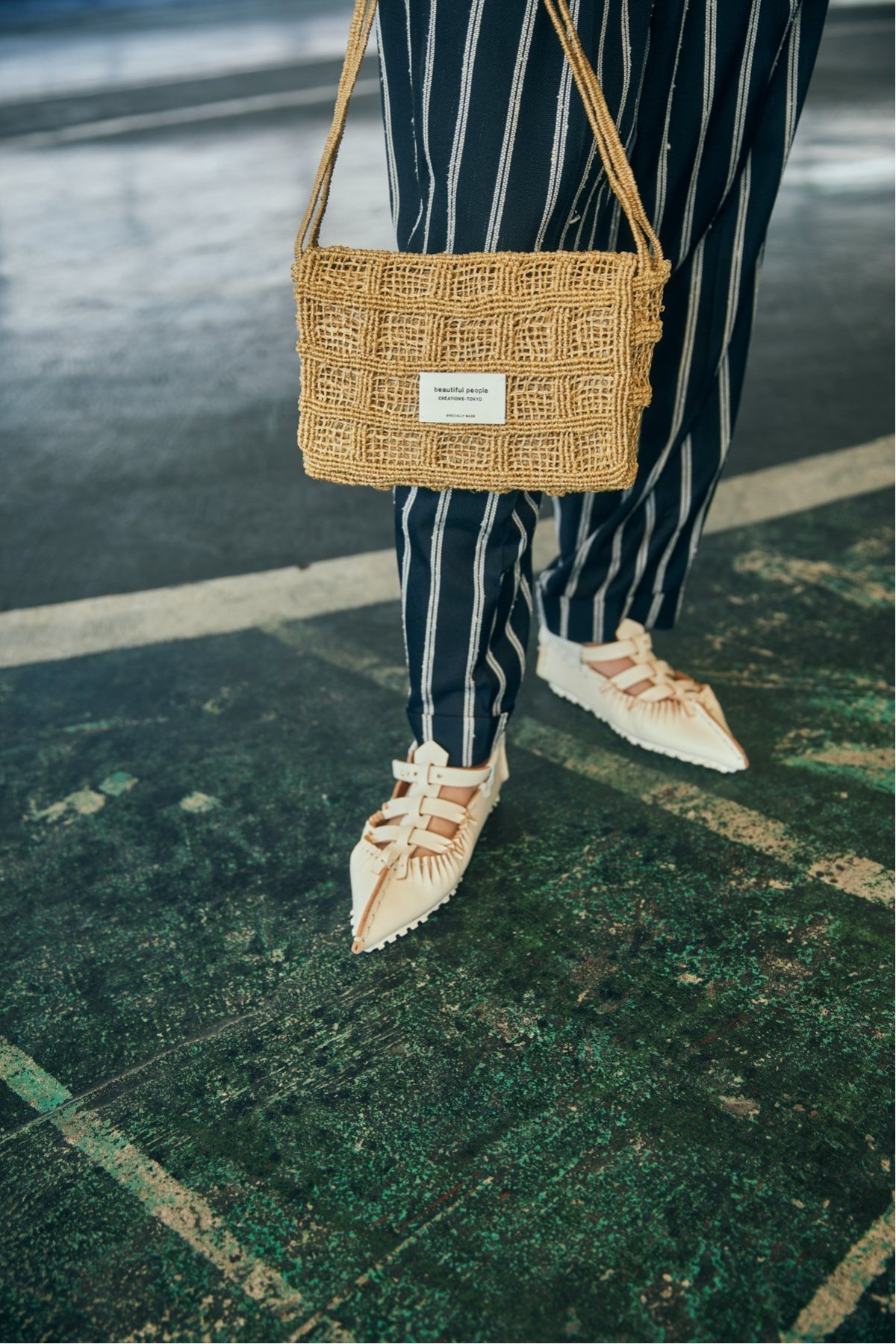 beautiful people (W)abaca knitting compact shoulder bag 