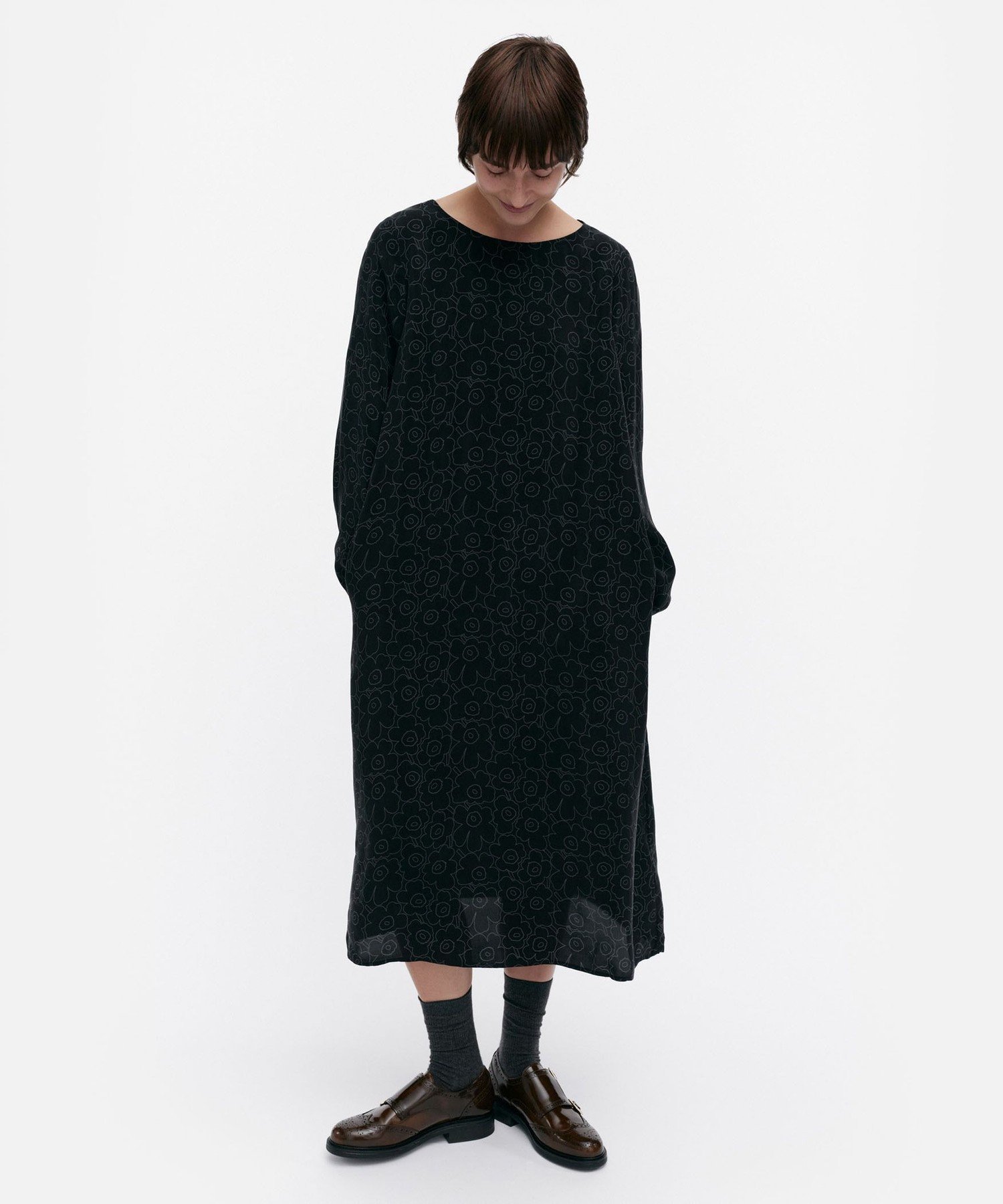 【marimekko】Vasta Unikko コットン ジャージー ワンピース s-select_mak91828-395