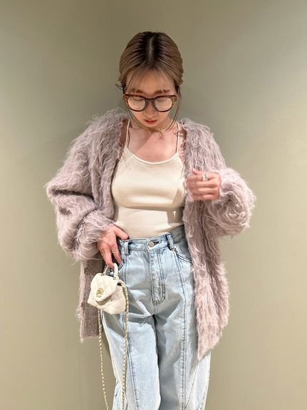 SALE／50%OFF】SNIDEL シャギーミドルカーディガン スナイデル