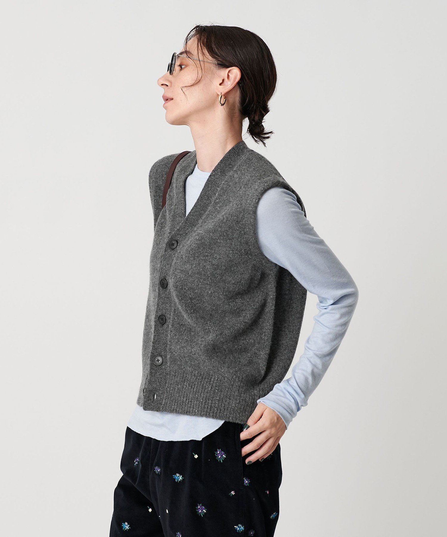 BEAUTY&YOUTH UNITED ARROWS ウールカシミヤブレンド アクア ニット