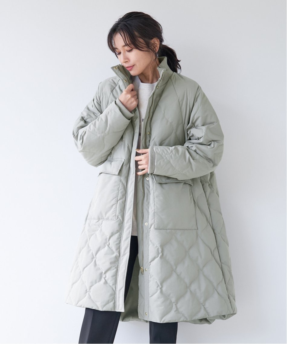 SALE／50%OFF】MICA&DEAL MICA&DEAL/リブスタンドネックダウンコート 