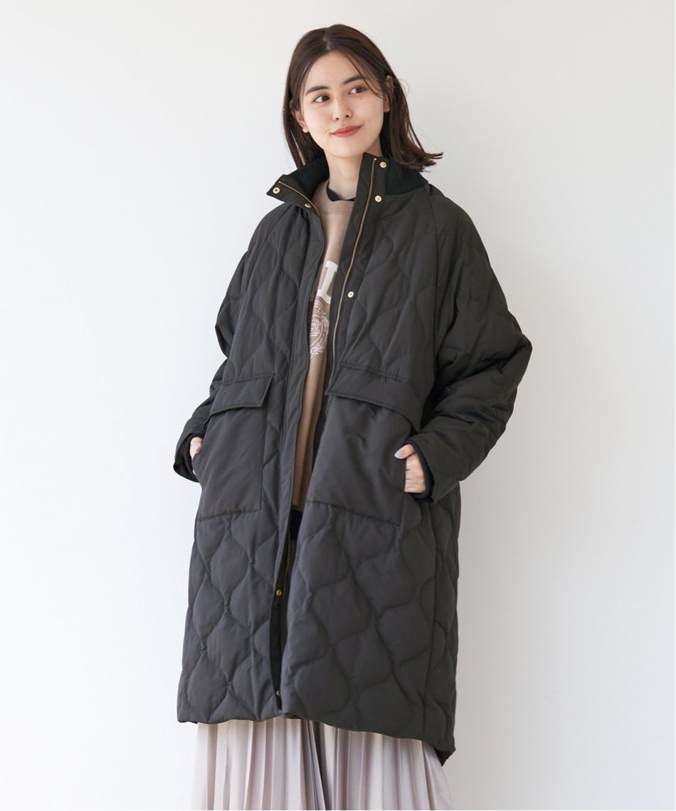 SALE／50%OFF】MICA&DEAL MICA&DEAL/リブスタンドネックダウンコート 