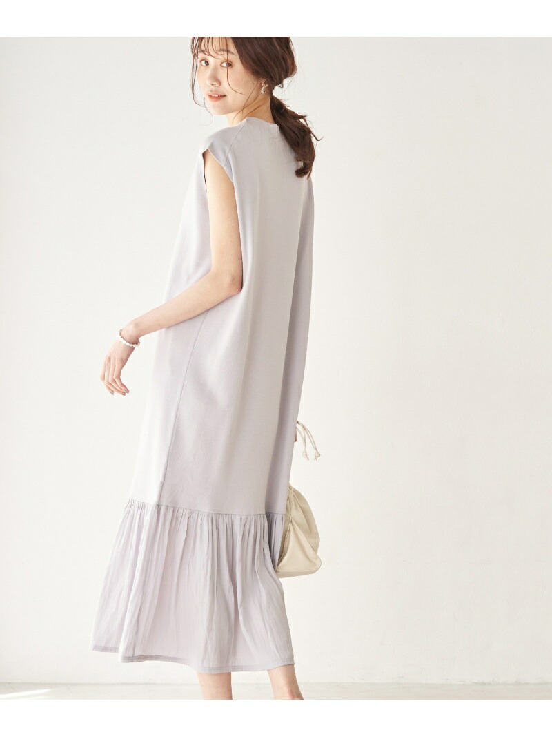 楽天市場 Sale 30 Off 布帛ドッキングニットワンピース Rope Picnic ロペピクニック ワンピース ワンピースその他 グレー ブラック ベージュ グリーン Rba E Rakuten Fashion J Adore Jun Online