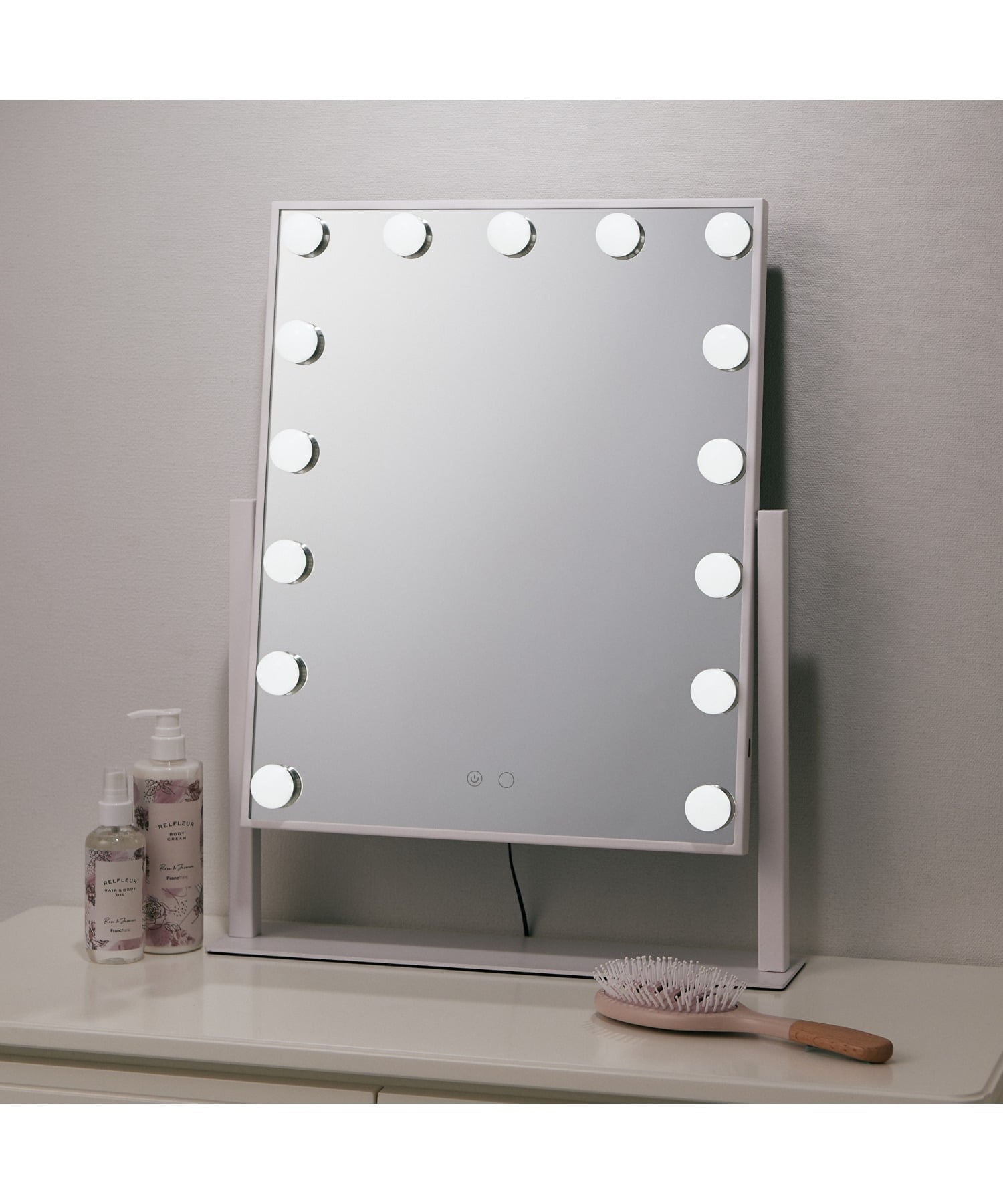 楽天市場】Francfranc フッツェ ハリウッドミラー スクエア L ホワイト