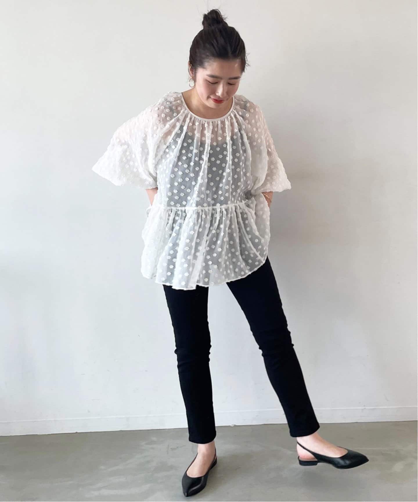 SLOBE IENA habi Petitフラワージャガードブラウス スローブ イエナ 