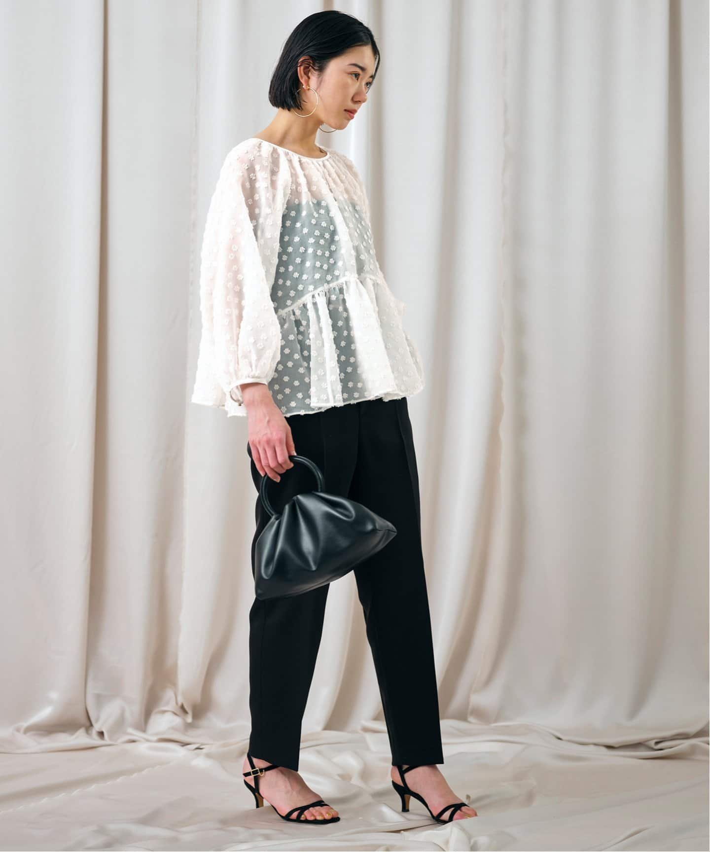 SLOBE IENA habi Petitフラワージャガードブラウス スローブ イエナ 