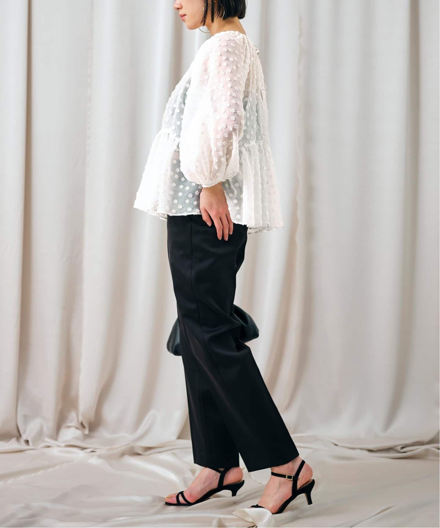 SLOBE IENA habi Petitフラワージャガードブラウス スローブ イエナ 