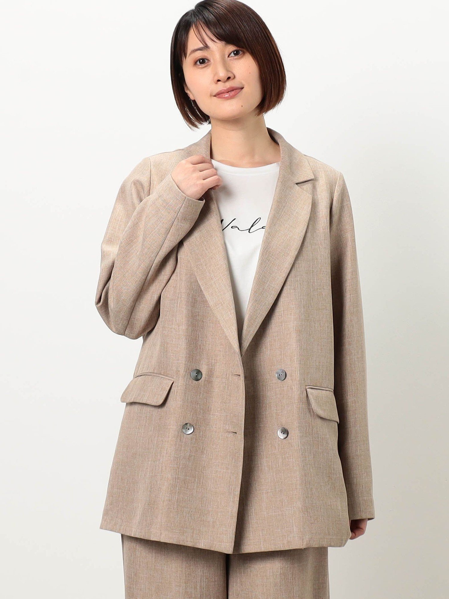 楽天市場】【WALDO】メッシュ半袖テーラードジャケット NICOLE white