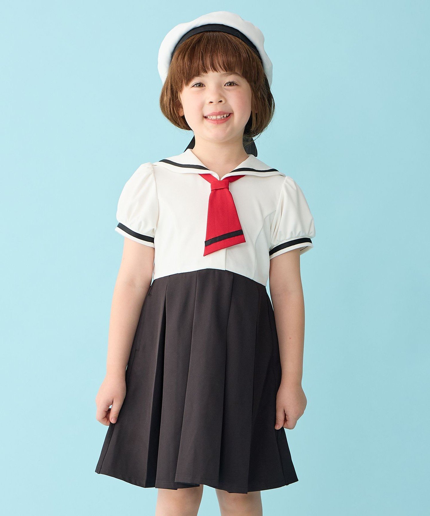 any FAM KIDS 【カードキャプターさくら*any FAM】友枝小学校 制服風ワンピース エニィファム ワンピース・ドレス ワンピース ホワイト【送料無料】画像