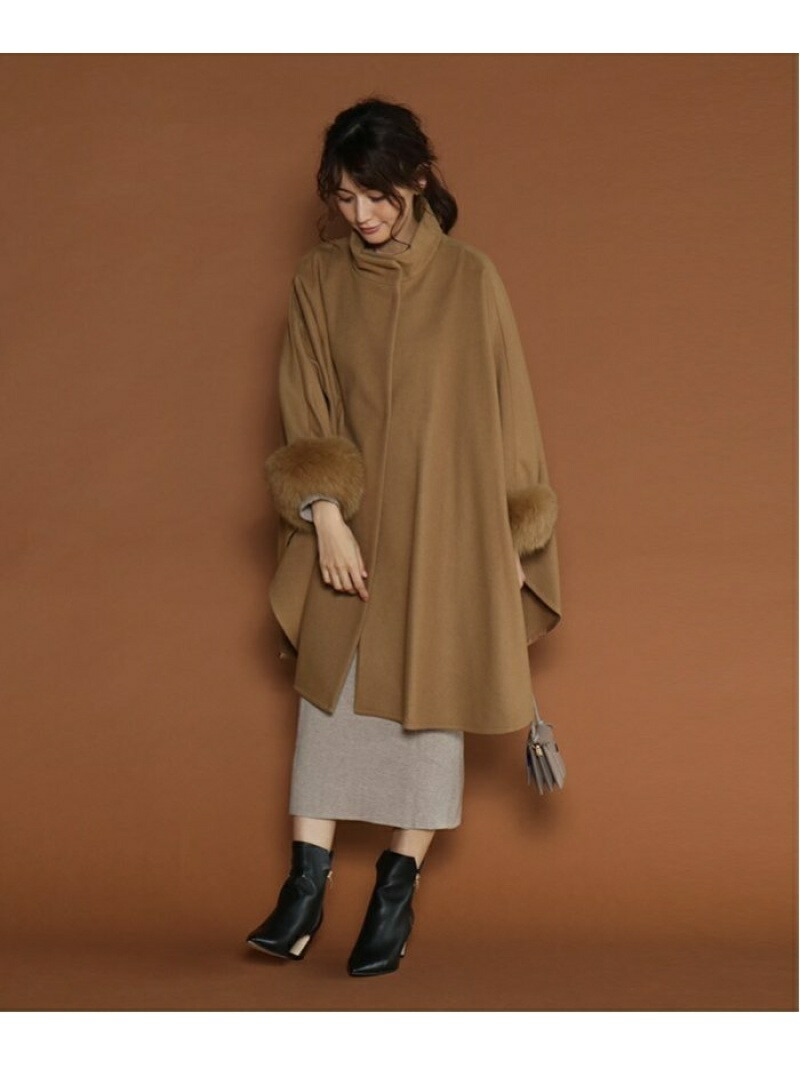 GRANDTABLEファー付きポンチョ♡ SALE／40%OFF】GRANDTABLE GRANDTABLE/ファーアクセントポンチョ