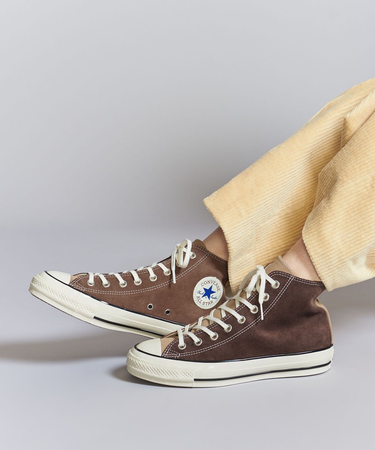 BEAUTY&YOUTH UNITED ARROWS 【別注】＜CONVERSE＞ALL STAR US パッチワーク ハイカット/スニーカー ビューティー＆ユース　ユナイテッドアローズ シューズ・靴 スニーカー ブラウン【送料無料】画像