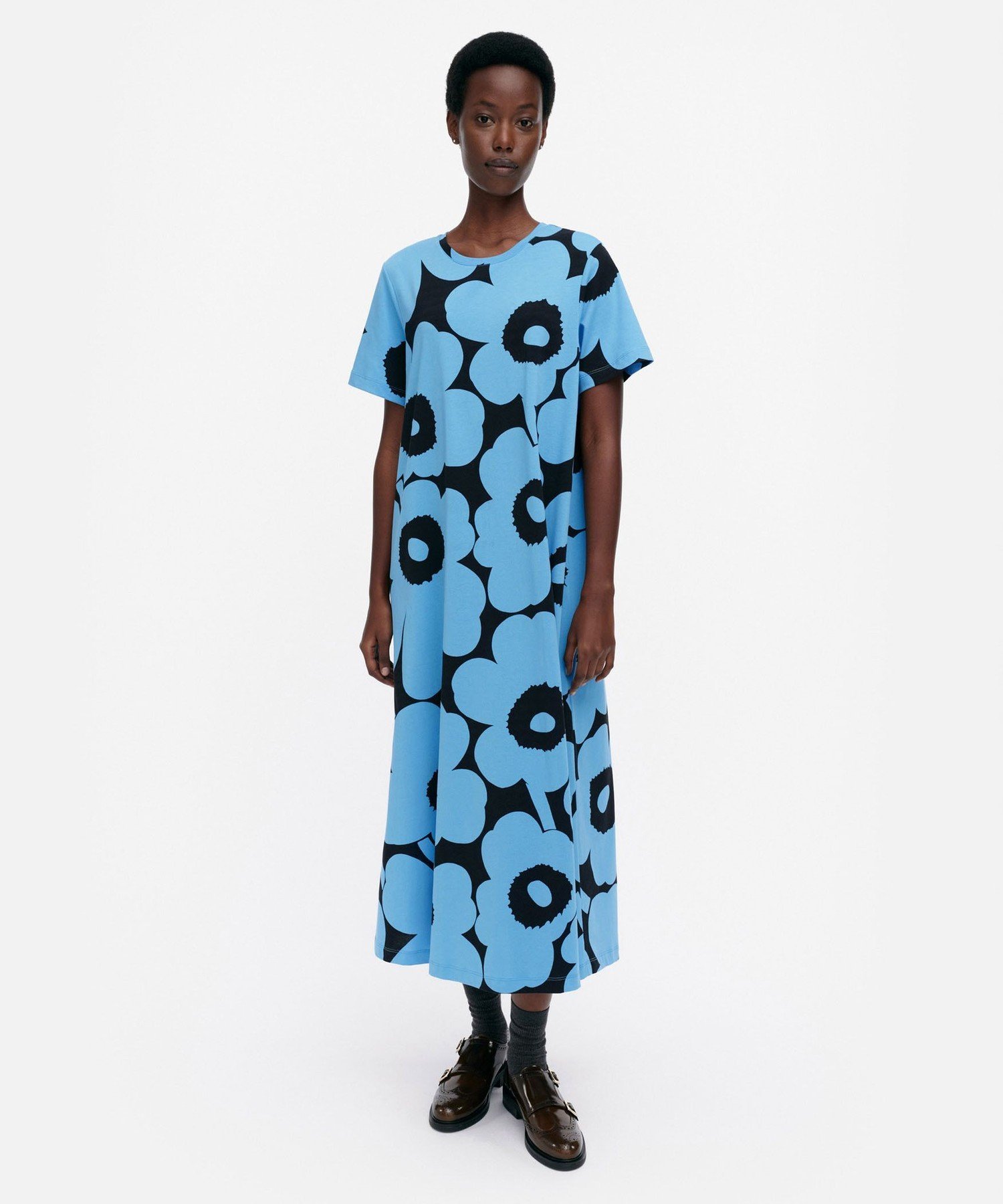 marimekko ノースリーブ ロングワンピース 38 ユニクロ マリメッコ コラボ ロングワンピース ノースリーブ