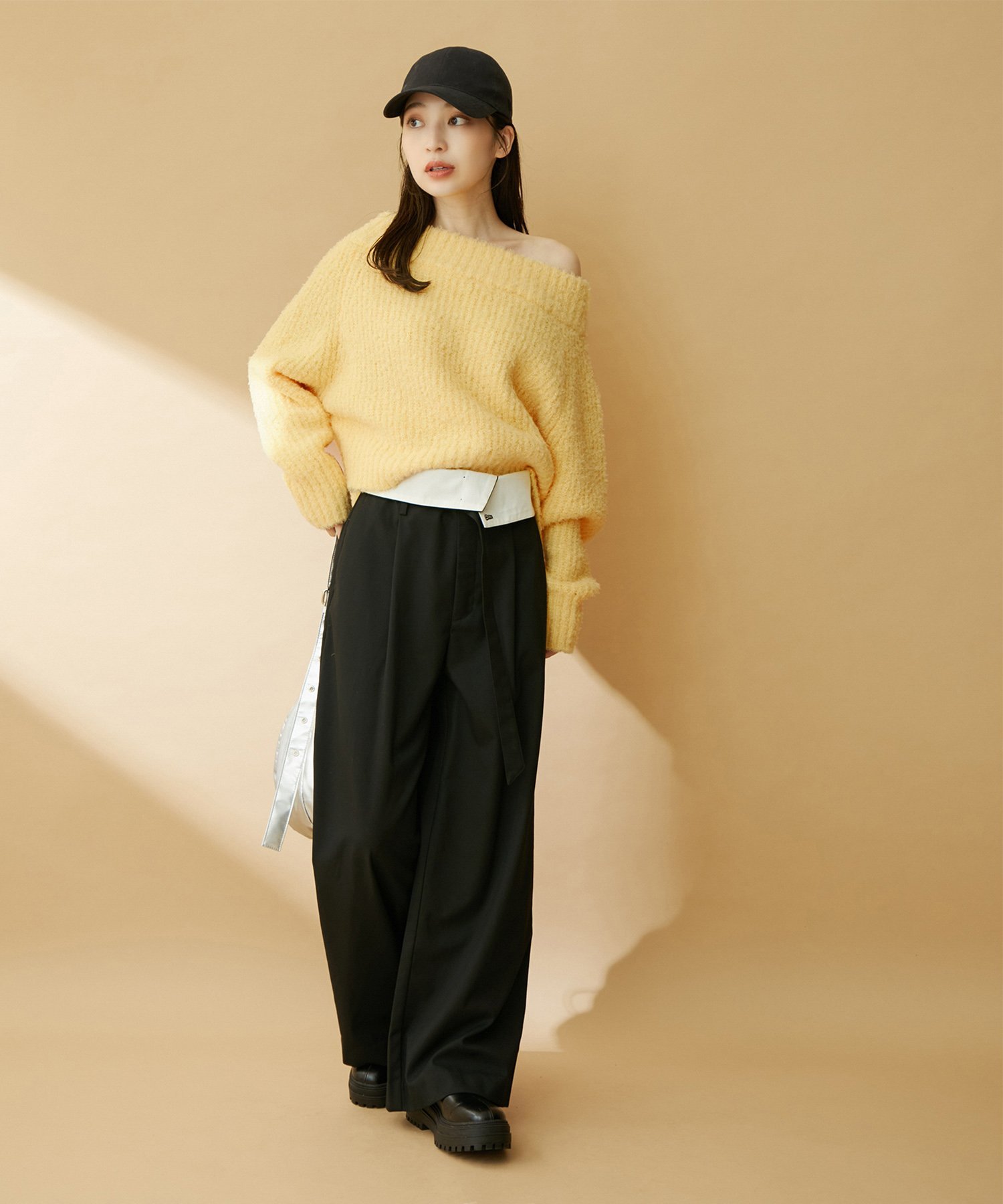 SALE／50%OFF】VIS ショート丈オフショルニット ビス トップス ニット