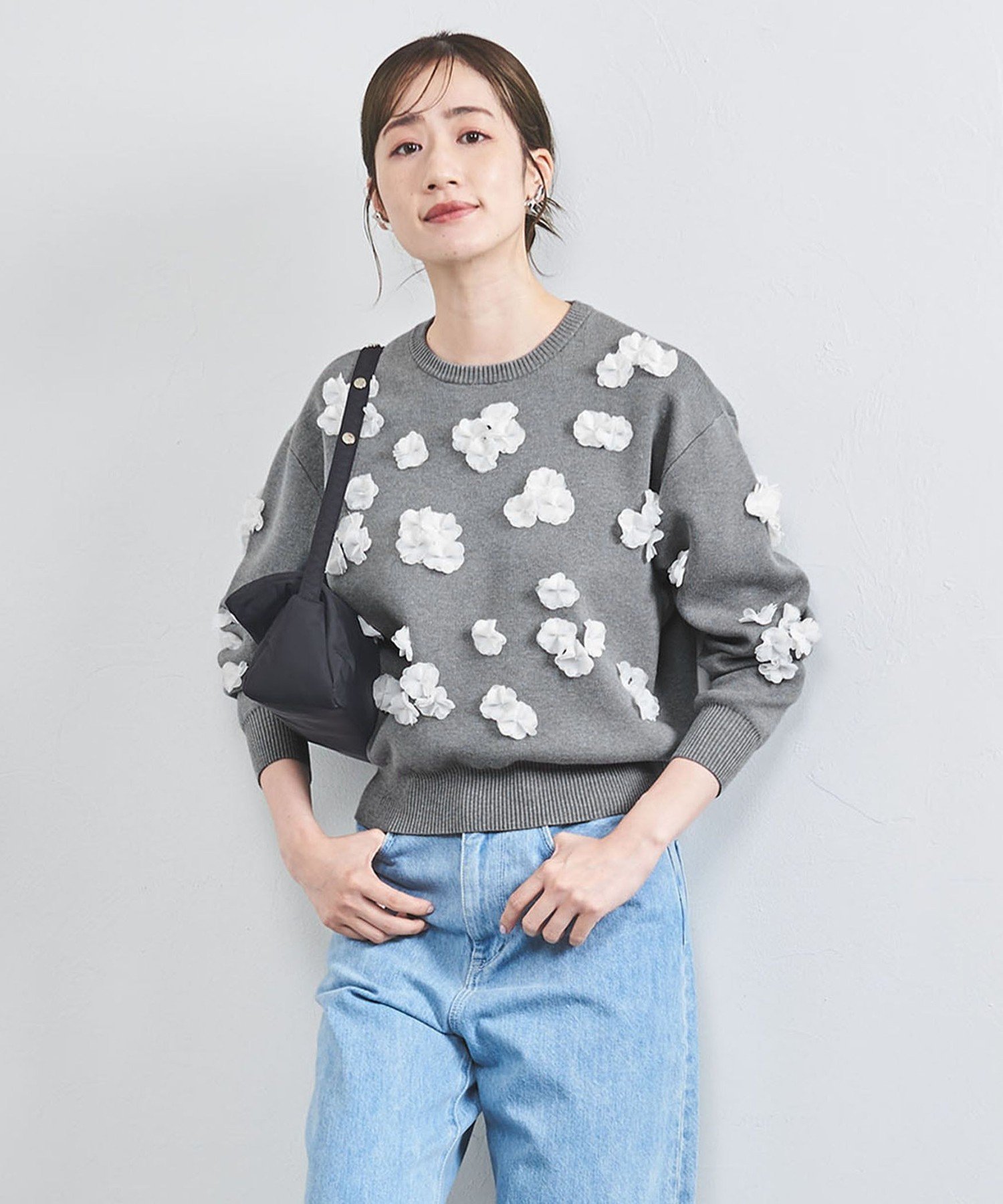 SALE／20%OFF】UNITED ARROWS 3D フラワーモチーフ ロングスリーブ