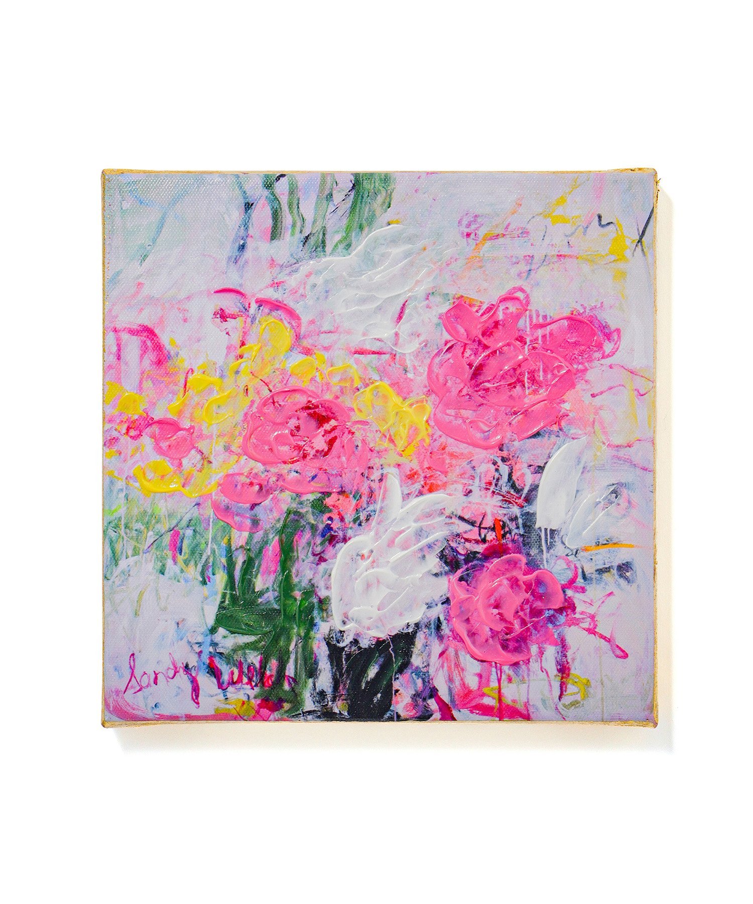 稀少❣️美品✨francfranc アートパネル　絵画　花柄　インテリア　レトロ レトロ フラワー アートボード | Francfranc（フランフラン