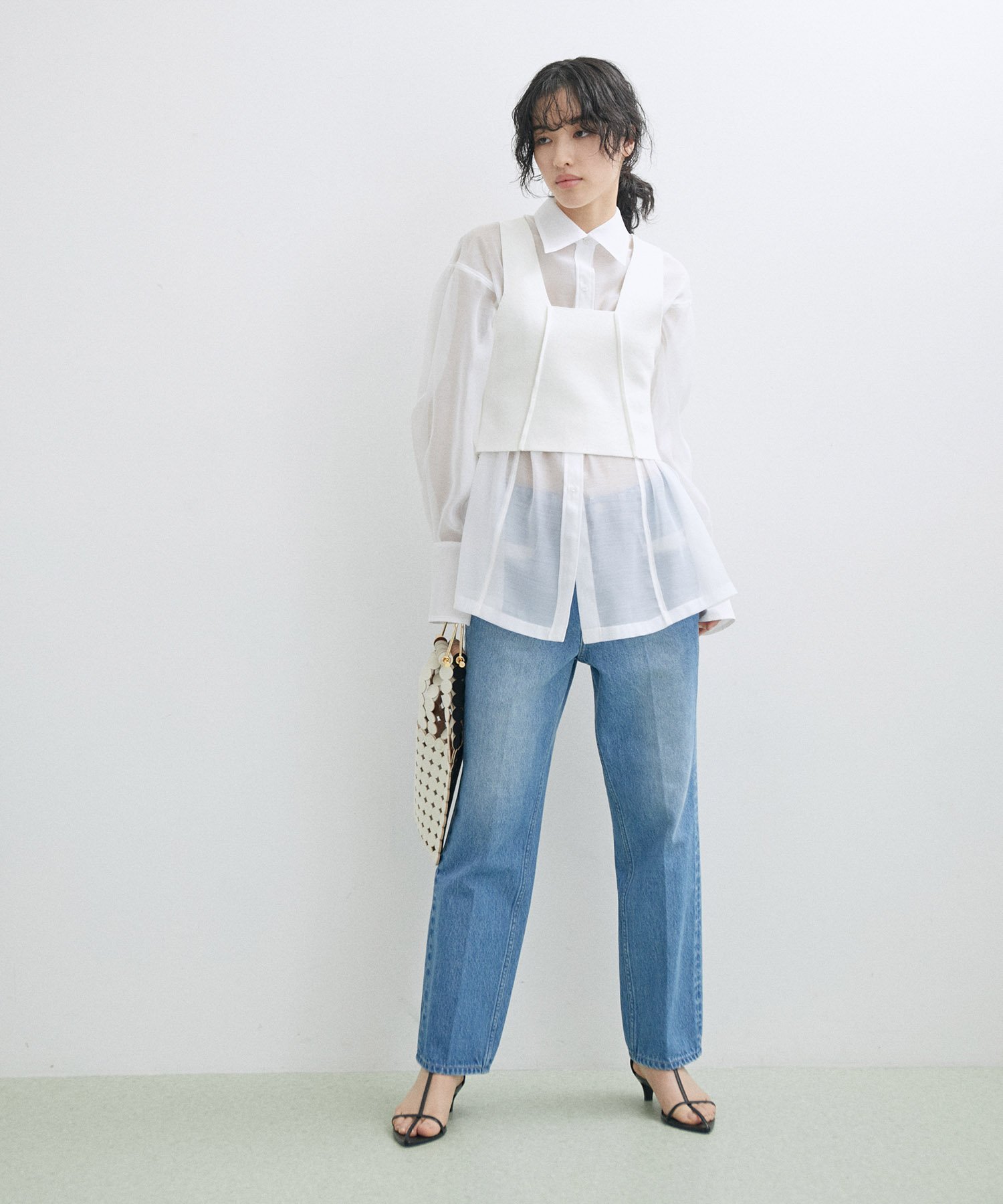 SALE／20%OFF】ADAM ET ROPE' FEMME ＜SETアイテム＞シアーシャツ