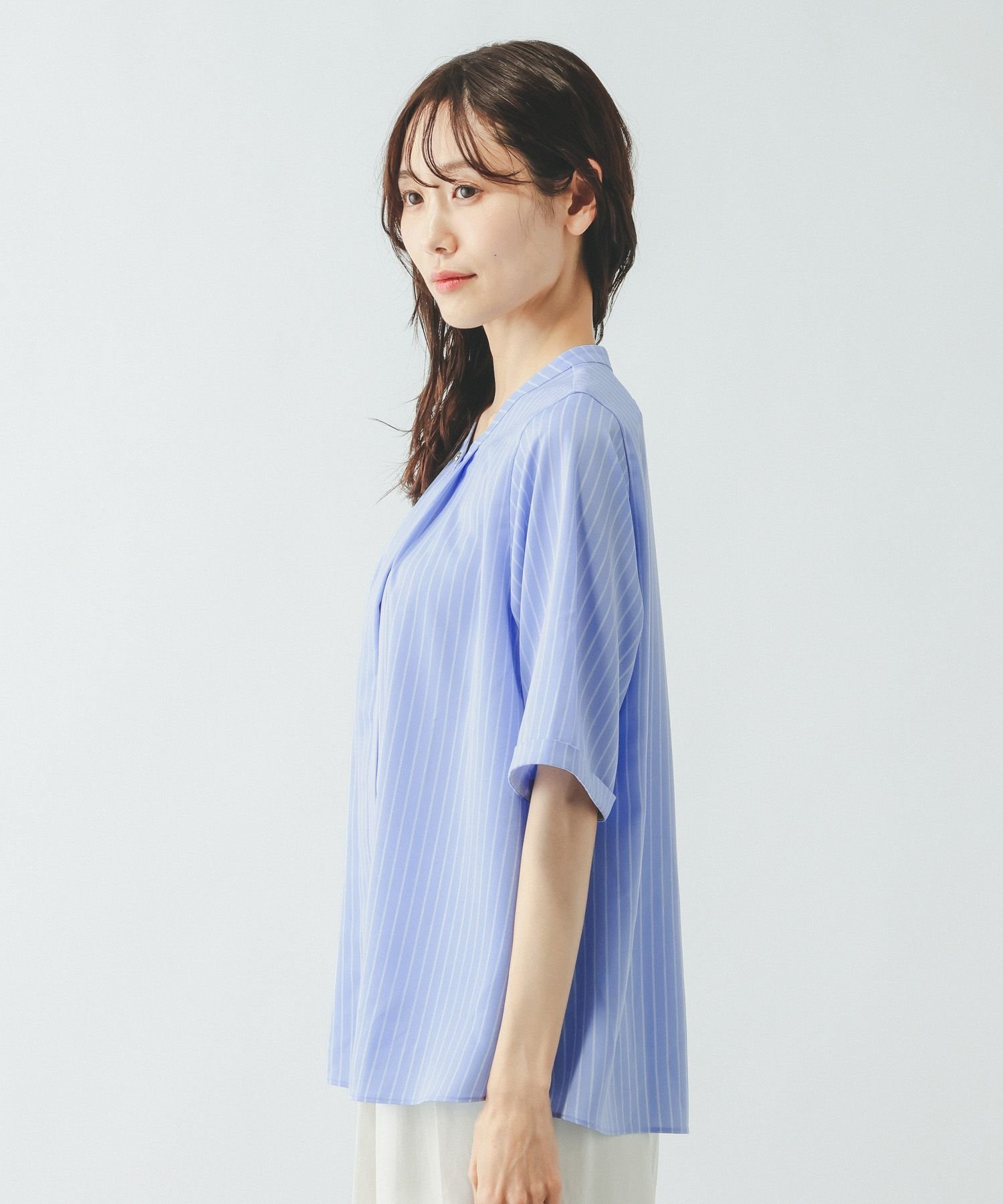 SALE／40%OFF】GLOBAL WORK キレイつづく2wayタック5分袖/636634 