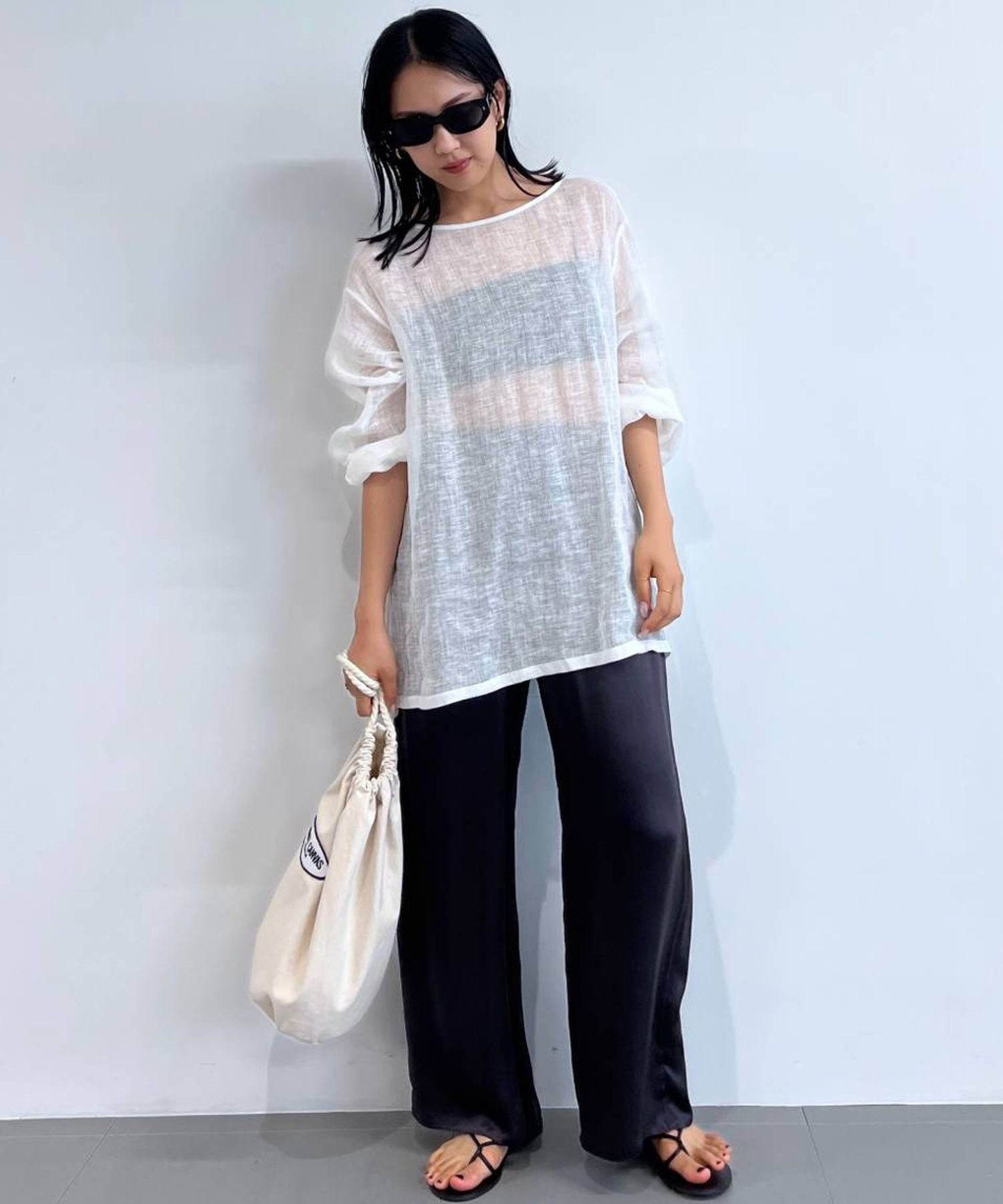 SALE／40%OFF】BABYLONE カラミメッシュボートネックブラウス バビロン 