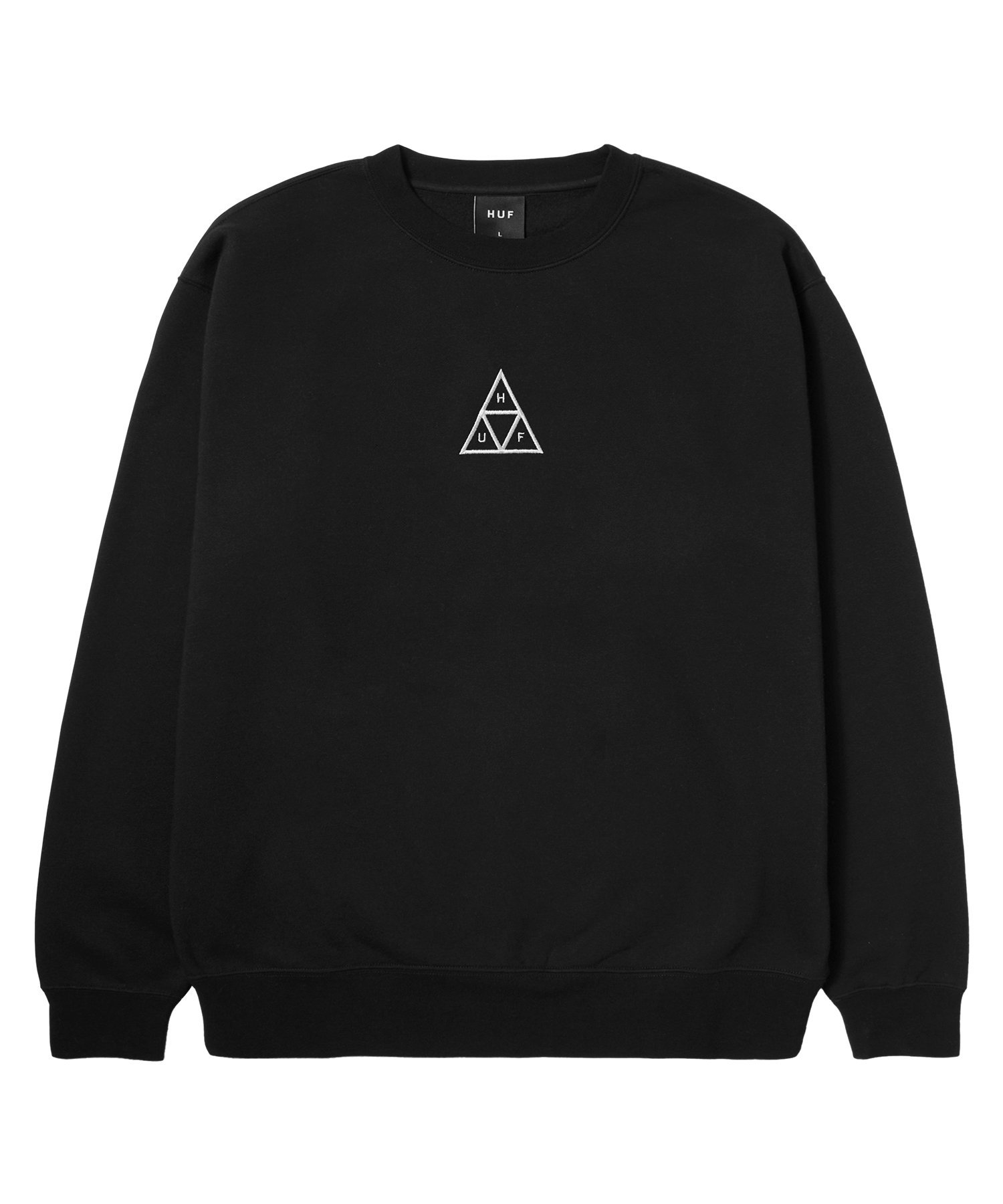 【人気カラー】HUF★ハフ センター刺繍ロゴ スウェット バイカラー 人気モデル ハフ センター刺繍ロゴ入りスウェット 人気カラー