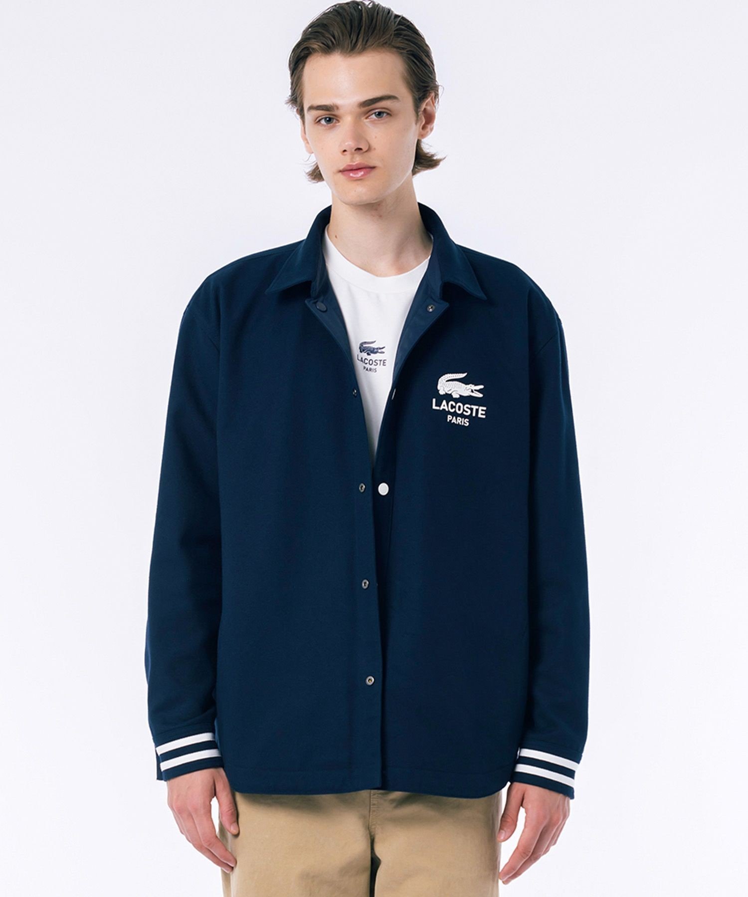 LACOSTE ジャケット コーチジャケット ネイビー M 50 楽天市場】【SALE／50%OFF】シャイニーキャンバスコーチ