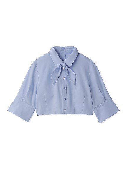 snidel スカーフクロップドシャツ SNIDEL（スナイデル）の「スカーフクロップドシャツ（シャツ/ブラウス