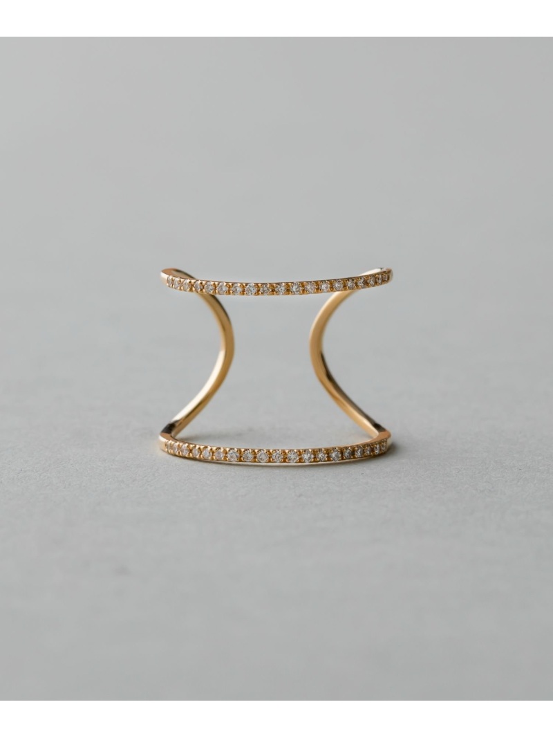 楽天市場】K18YG パーティクル ダブルライン リング ete エテ