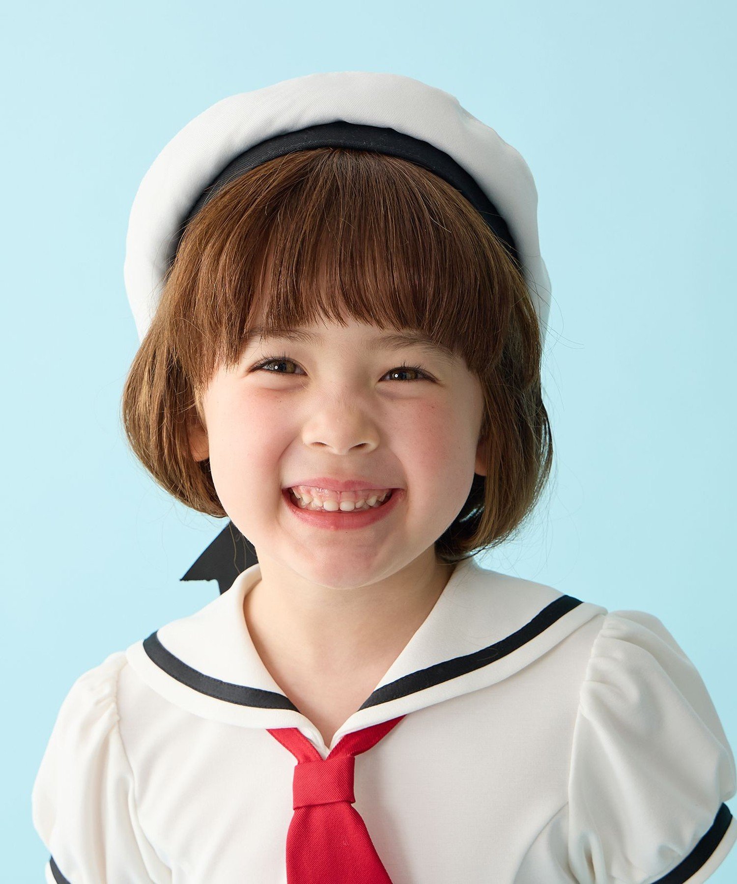 any FAM KIDS 【カードキャプターさくら*any FAM】友枝小学校 制服帽子風 ベレー帽 エニィファム 帽子 ハンチング・ベレー帽 ホワイト【送料無料】画像