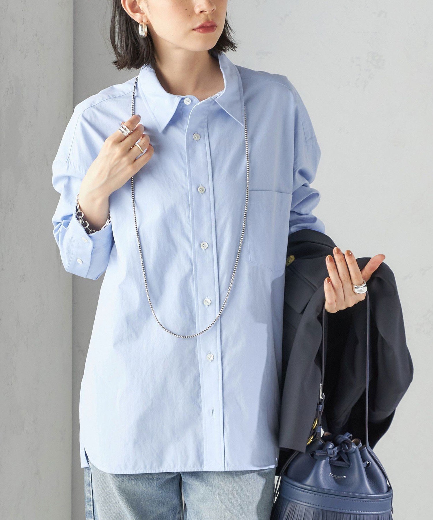 極美品　TICCA Demi-Luxe BEAMS スタンドスクエア シャツ Demi-Luxe BEAMS（デミルクス ビームス）の「TICCA / スタンド