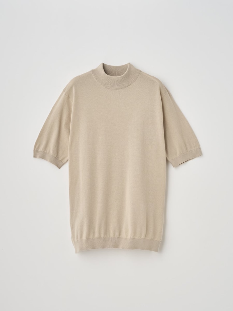 【SALE／20%OFF】JOHN SMEDLEY モックネック半袖綿織物編み物プルオーバー ｜ ARBER ｜ 30G MODERN FIT ジョンスメドレー トップス 編み物【RBA_E】【貨物輸送無料】