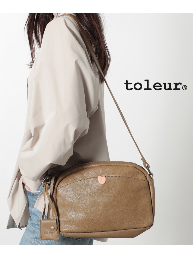【SALE／5%OFF】toleur toleur/カウレザーミニショルダー バッグ ポシェット ミニバッグ トーラ 11882 セットアップセブン バッグ ショルダーバッグ ブラウン カーキグリーン ベージュ グリーン ピンク ブラック【RBA_E】【送料無料】
