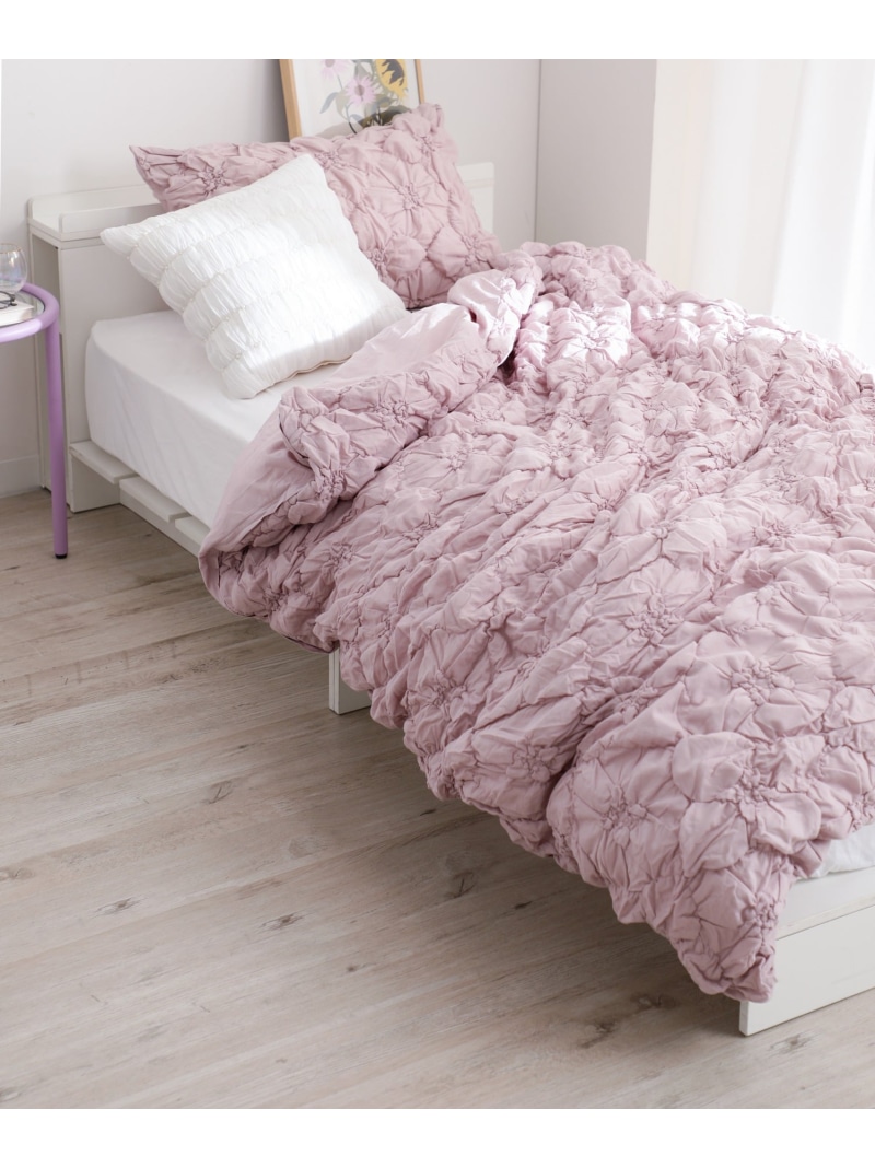 フランフラン　ボタニカルフラワー掛け布団カバーまくらカバー　シングル　ピンク新品 フランフラン ボタニカルフラワー掛け布団カバーまくらカバー シングル