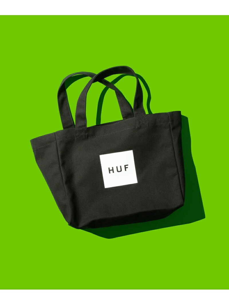 HUF BOX LOGO TOTE BAG S ハフ バッグ トートバッグ ブラック ホワイト 人気上昇中