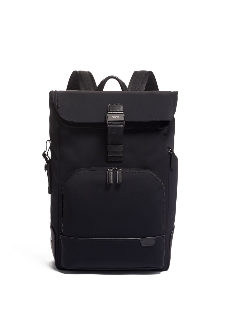 TUMI 【堅苦しさ店】 HARRISON 「オズボーン」ロール・トップ・バックパック トゥミ 御徒面子 背嚢・うしろ側容器に並べる 黒いこと【貨物輸送無料】