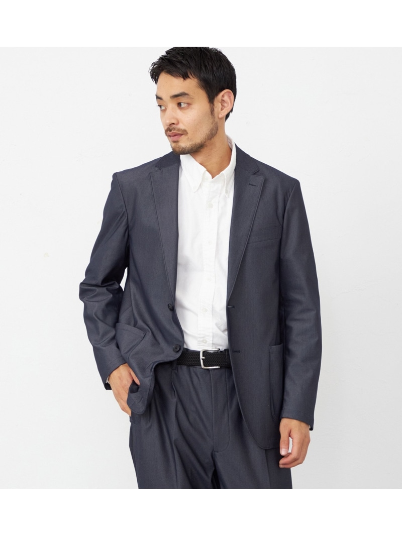 EDWIN EDWIN デニスラ URBAN FUNCTION テーラードジャケット デニム ストレッチ 洗える エドウインオンラインモール ジャケット・アウター テーラードジャケット・ブレザー ブルー ブラック【送料無料】