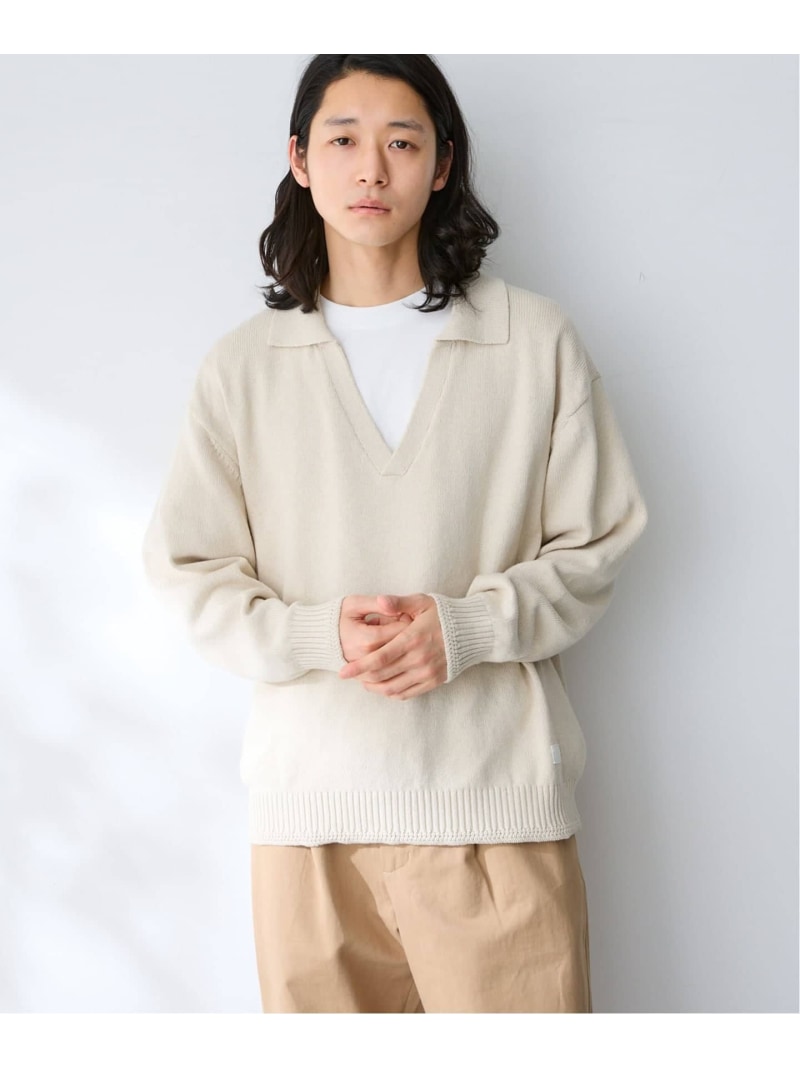 B.C STOCK SCI-SCI スキッパー KNIT ベーセーストック トップス ニット ベージュ ネイビー【送料無料】