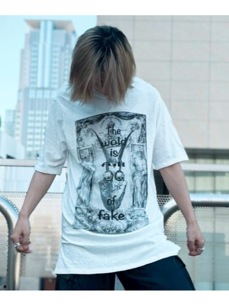 ROYAL FLASH SHARE SPIRIT/シェアースピリット/Fake Satan Tee ロイヤル閃光電球 トップス カットソー・ティーシャツ 白いこと 黒いこと【貨物輸送無料】