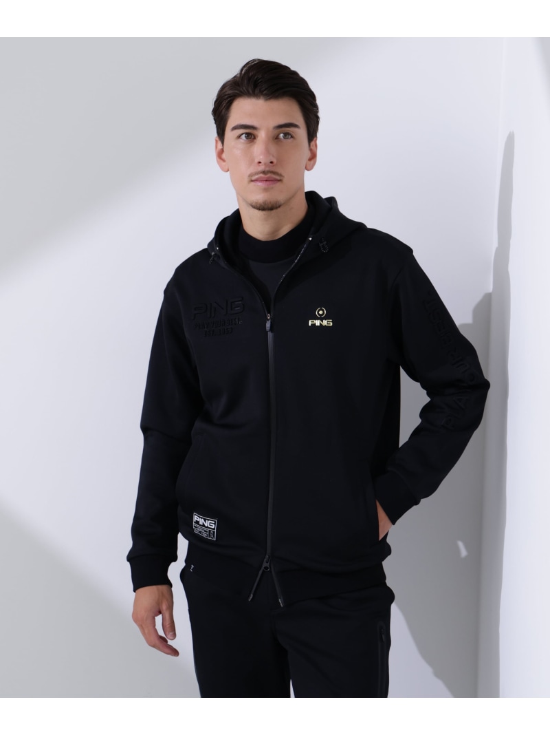 PING APPAREL 全方向ストレッチRENUキルトダンボールジャージフルジップフーディー ＜GOLD＞ (MENS) ピン アパレル トップス スウェット・トレーナー ネイビー ブラック ホワイト【送料無料】