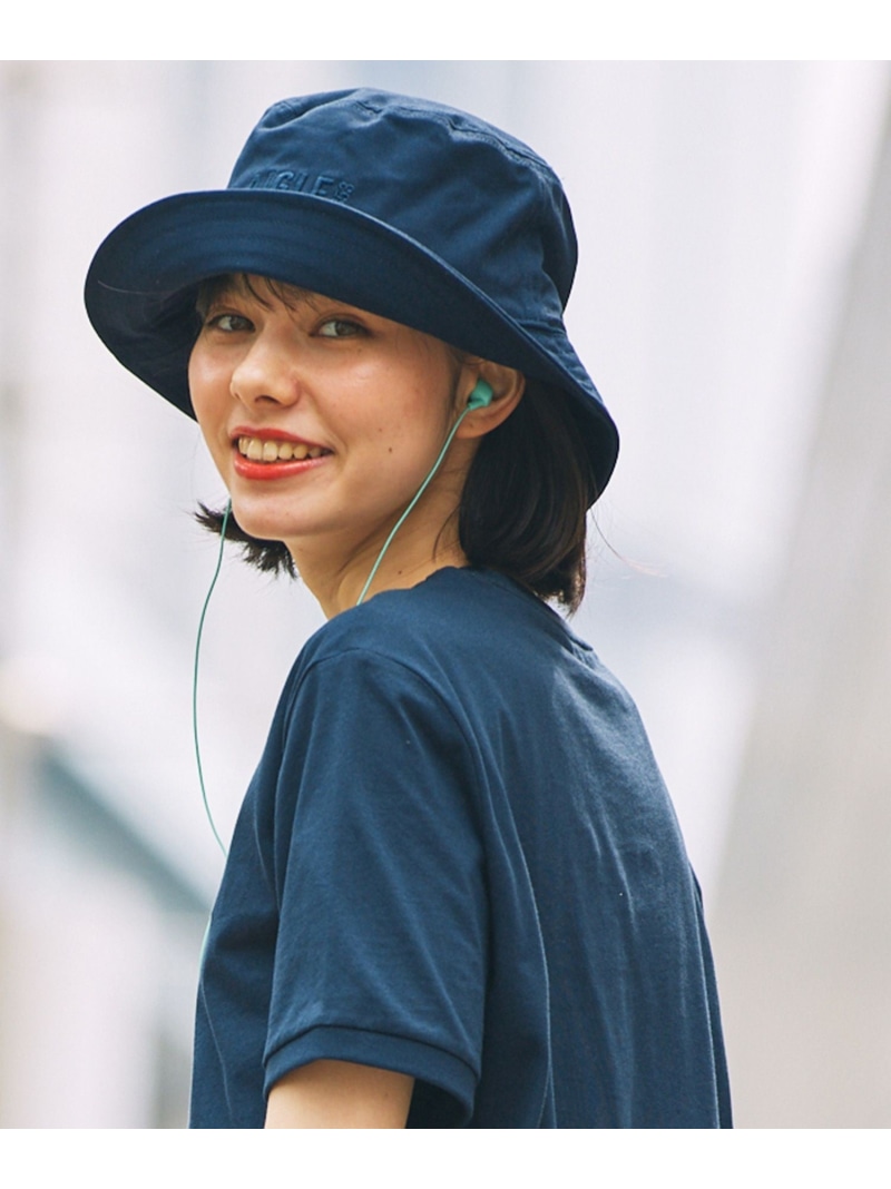 【SALE／40%OFF】AIGLE UVカット コットンバケットハット エーグル 帽子 ハット ネイビー ベージュ【RBA_E】【送料無料】
