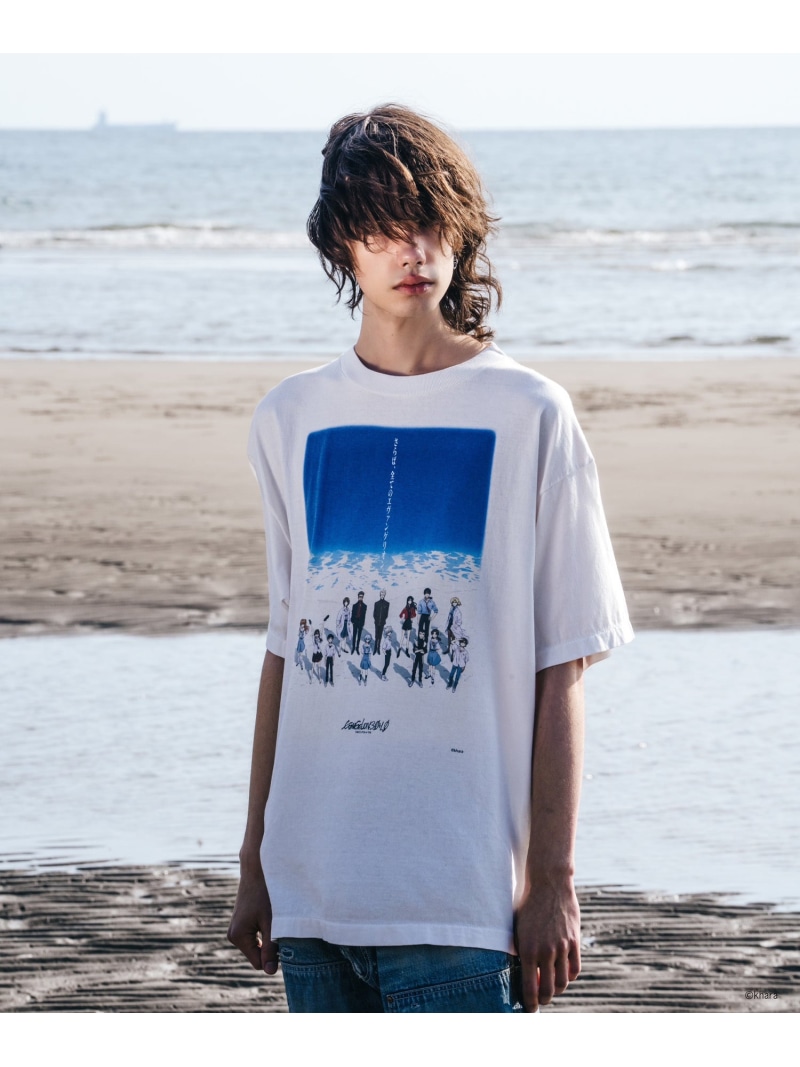 ROYAL FLASH SAINT MICHAEL/セントマイケル/EV_SS TEE - BLUE WHITE ロイヤルフラッシュ トップス カットソー・Tシャツ ホワイト【送料無料】