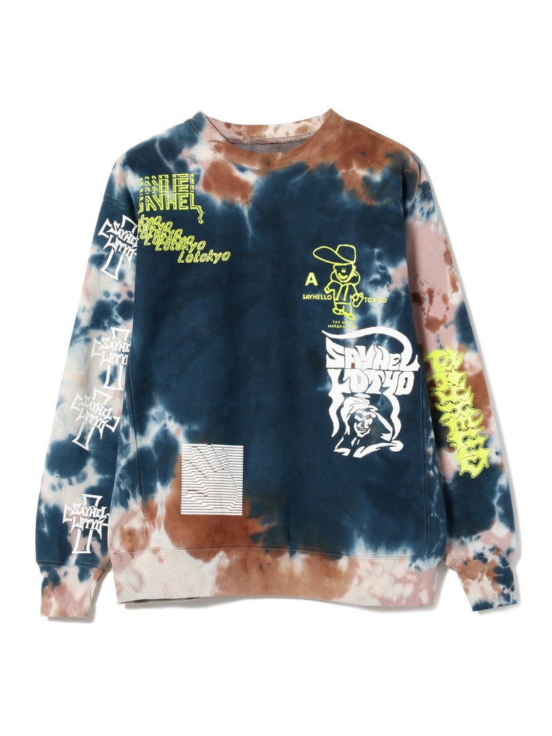 Original_Dyed】SAYHELLO * BEAMS T / 別注 D.Y.E Crew Sweat 販売販売