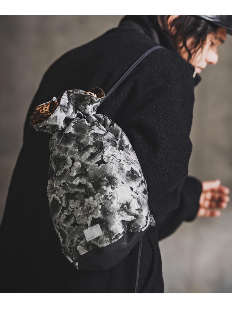 GLIMCLAP mko13147-Botanical Jacquard Pouch Bag 巾着バッグ カンビオ バッグ その他のバッグ パープル レッド ホワイト【送料無料】｜ Fashion Men