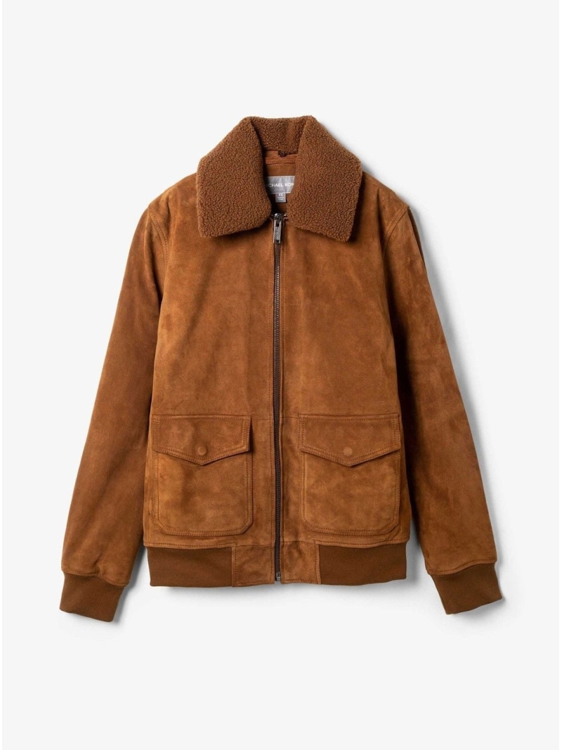 【SALE／74%OFF】MICHAEL KORS CANNONBURY スエード ジャケット マイケルコース マイケル・コース ジャケット・アウター ブルゾン・ジャンパー ブラウン【RBA_E】【送料無料】｜ Fashion Men