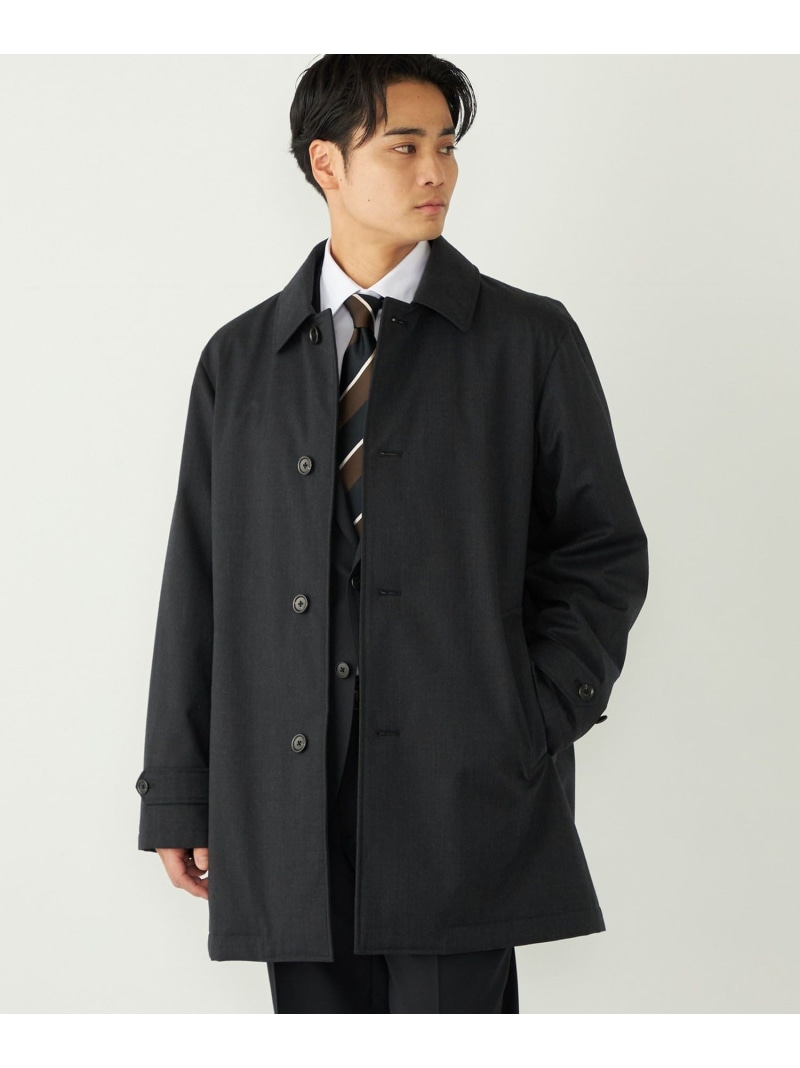 SHIPS Colors SHIPS Colors:＜撥水・防風＞sorona(R) 中綿 ステンカラーコート シップス ジャケット・アウター ステンカラーコート ネイビー【送料無料】